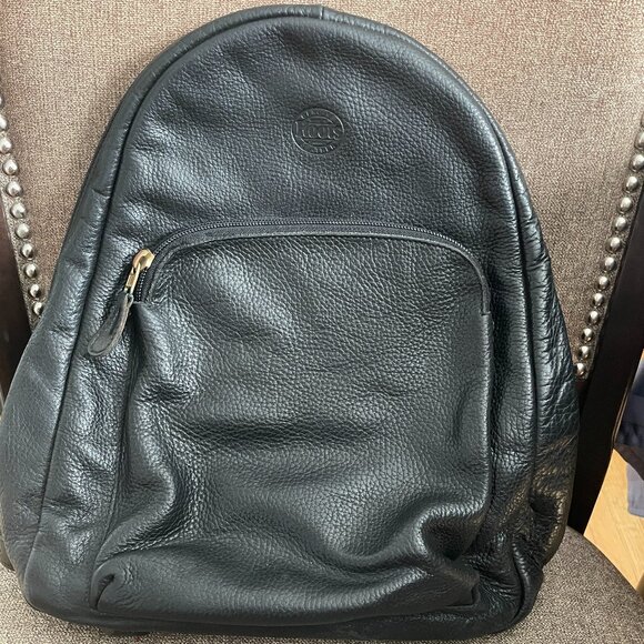 Roots Handbags - Roots black pebbled leather backpack
